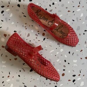 Sam Edelman Michaela Jelly Mary Jane Flat in Red Size 5